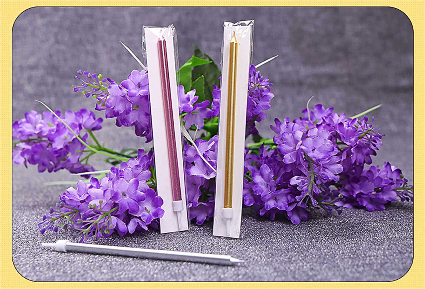 Long Rod gilded pencil Candle