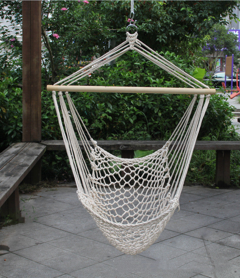 Outdoor hammock balcony net hanging chair bedroom hanging chair rope net hammock frame outdoor swing hanging chair