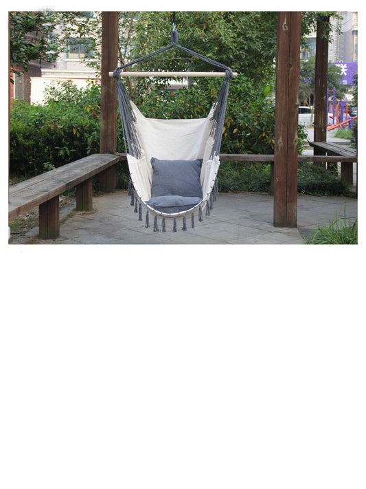 Outdoor hammock swing bedroom rocking chair tassel wind cloth hanging chair
