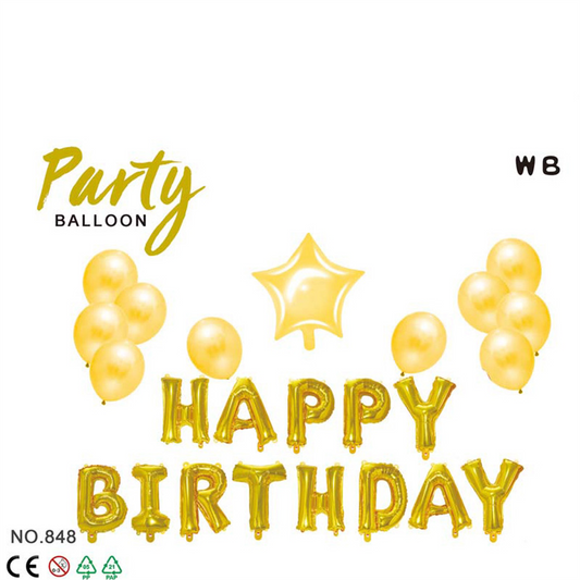 Happy birthday balloon English Letter Set Birthday Balloon Party Balloon Combo