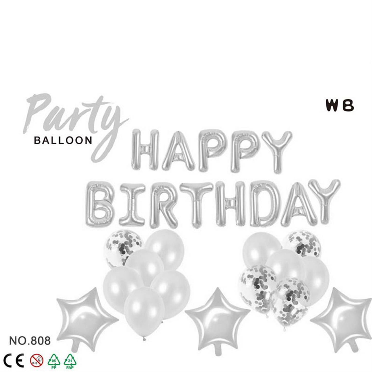Happy birthday balloon English Letter Set Birthday Balloon Party Balloon Combo