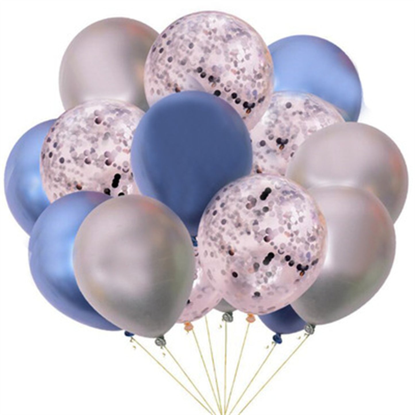 Metal confetti sequined latex balloon