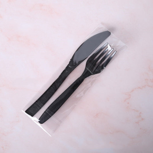 One-TIME  plastic cake knife and fork
