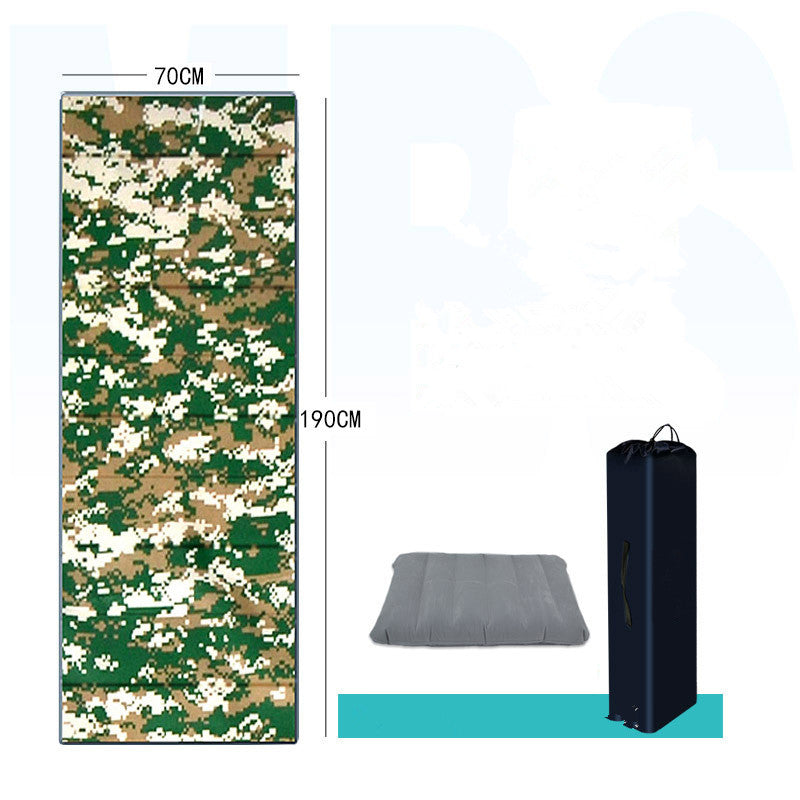 Outdoor folding moisture-proof mat, office camping rest mat, floor mat + inflatable pillow, thickness 1cm, weight 0.5kg