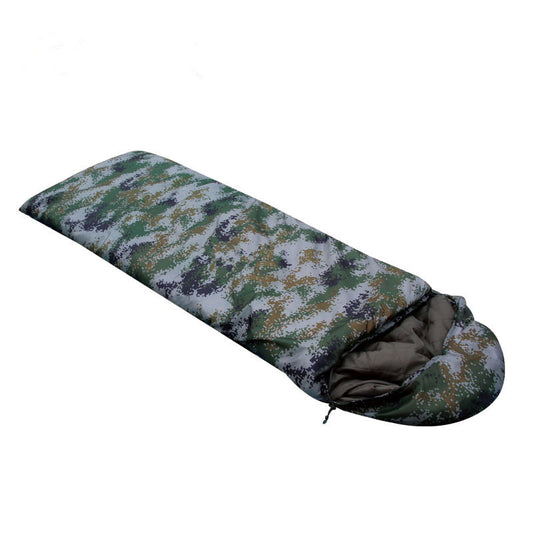 Thickened camouflage sleeping bag individual outdoor camping warm emergency disaster relief sleeping bag
