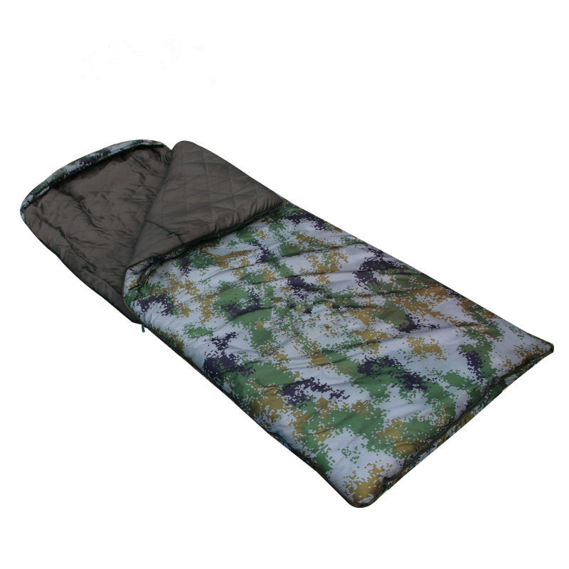 Thickened camouflage sleeping bag individual outdoor camping warm emergency disaster relief sleeping bag