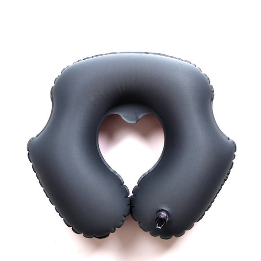 Outdoor travel U-shaped pillow portable lunch break neck protection inflatable pillow