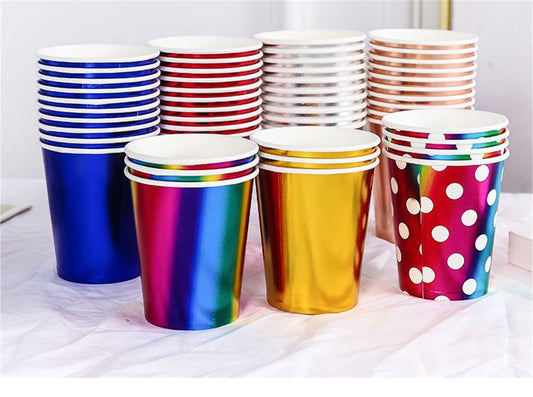 Hot stamping silver paper cup