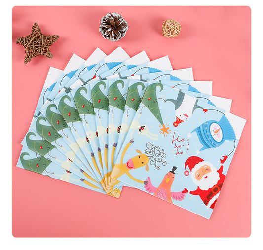 Santa Claus color paper towel