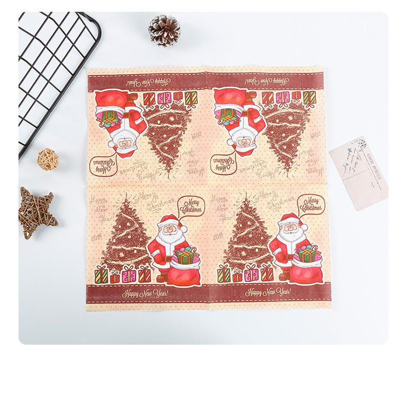 Santa Claus color paper towel