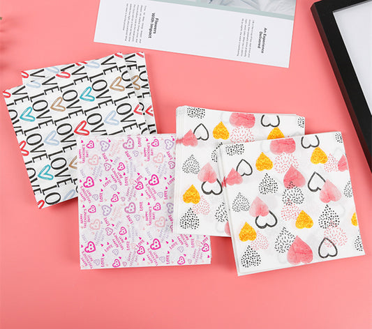 Letter color printed paper towels