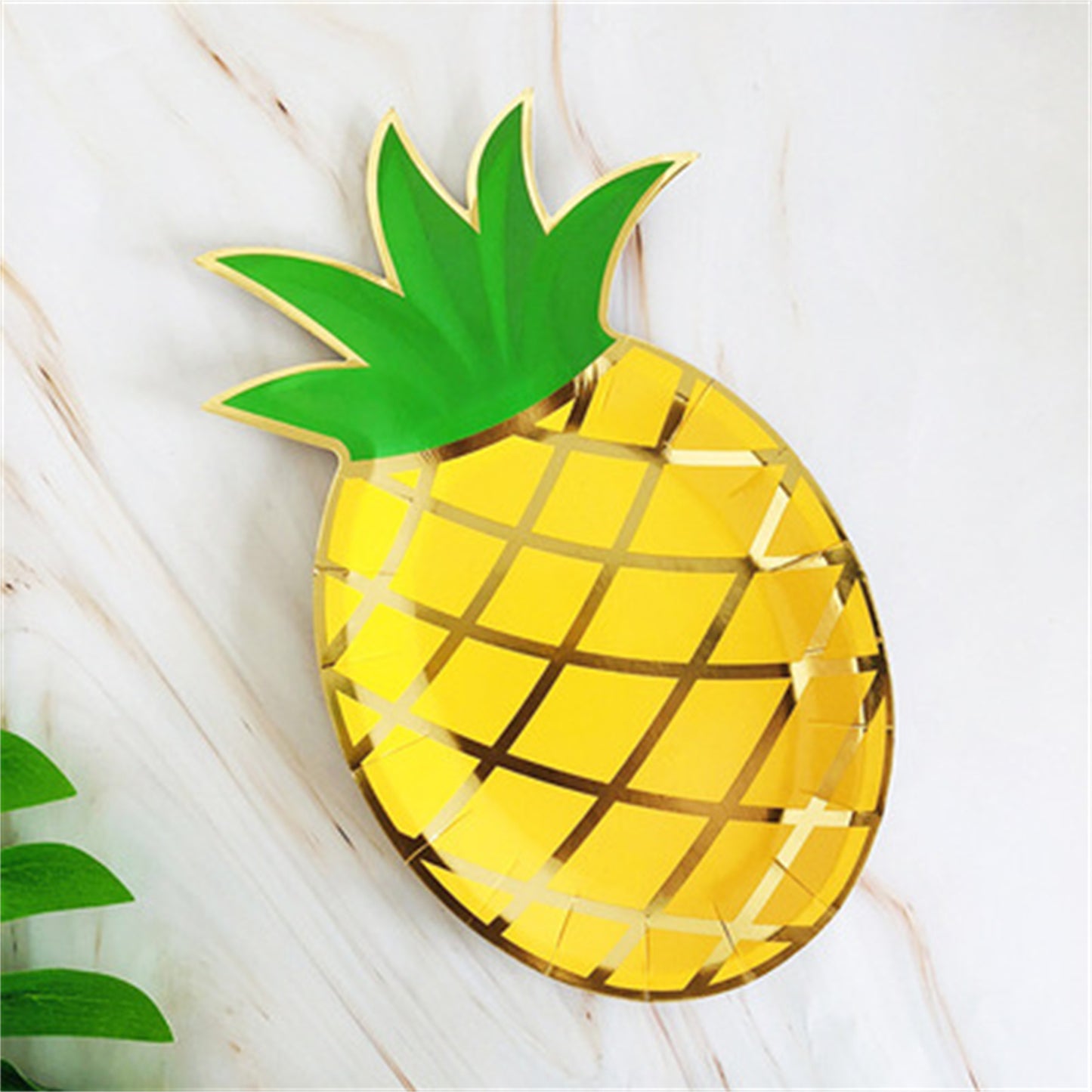 Hot gilded pineapple disposable fruit paper plate