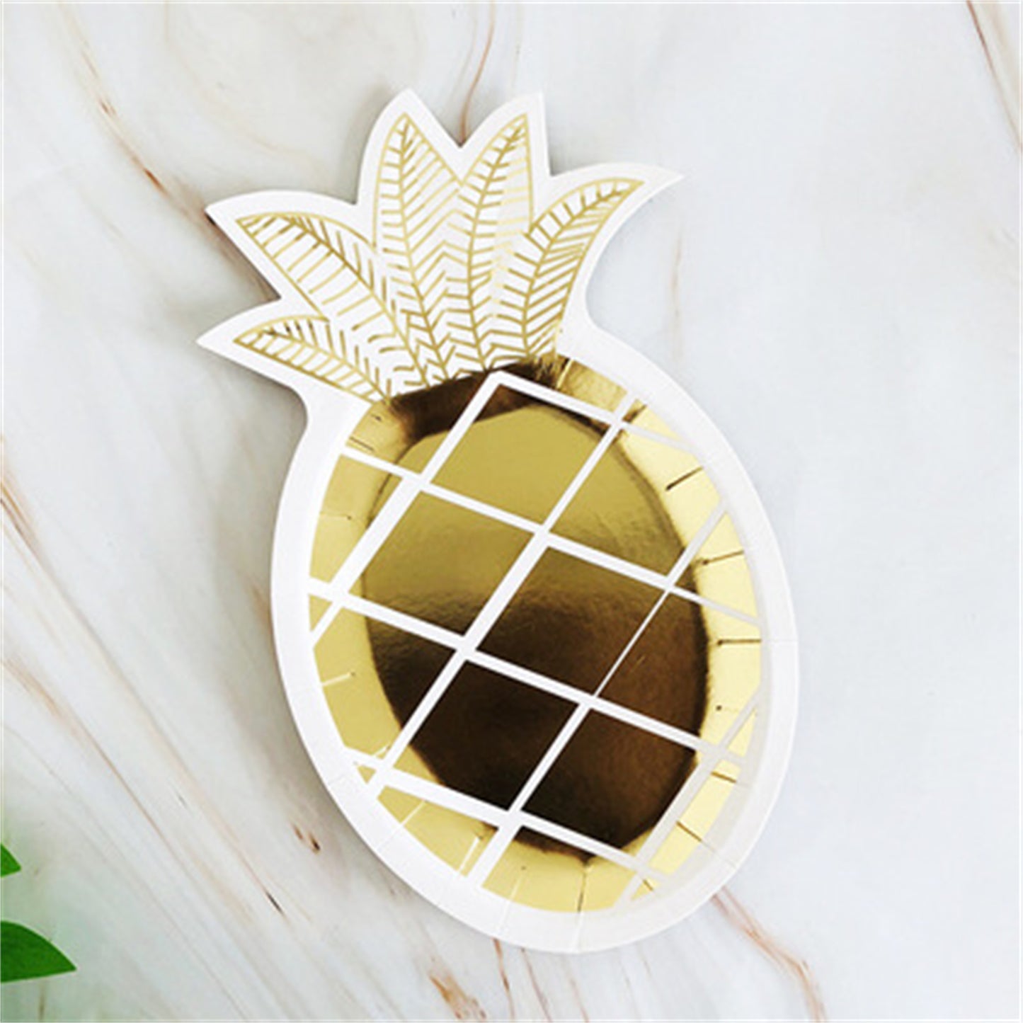Hot gilded pineapple disposable fruit paper plate