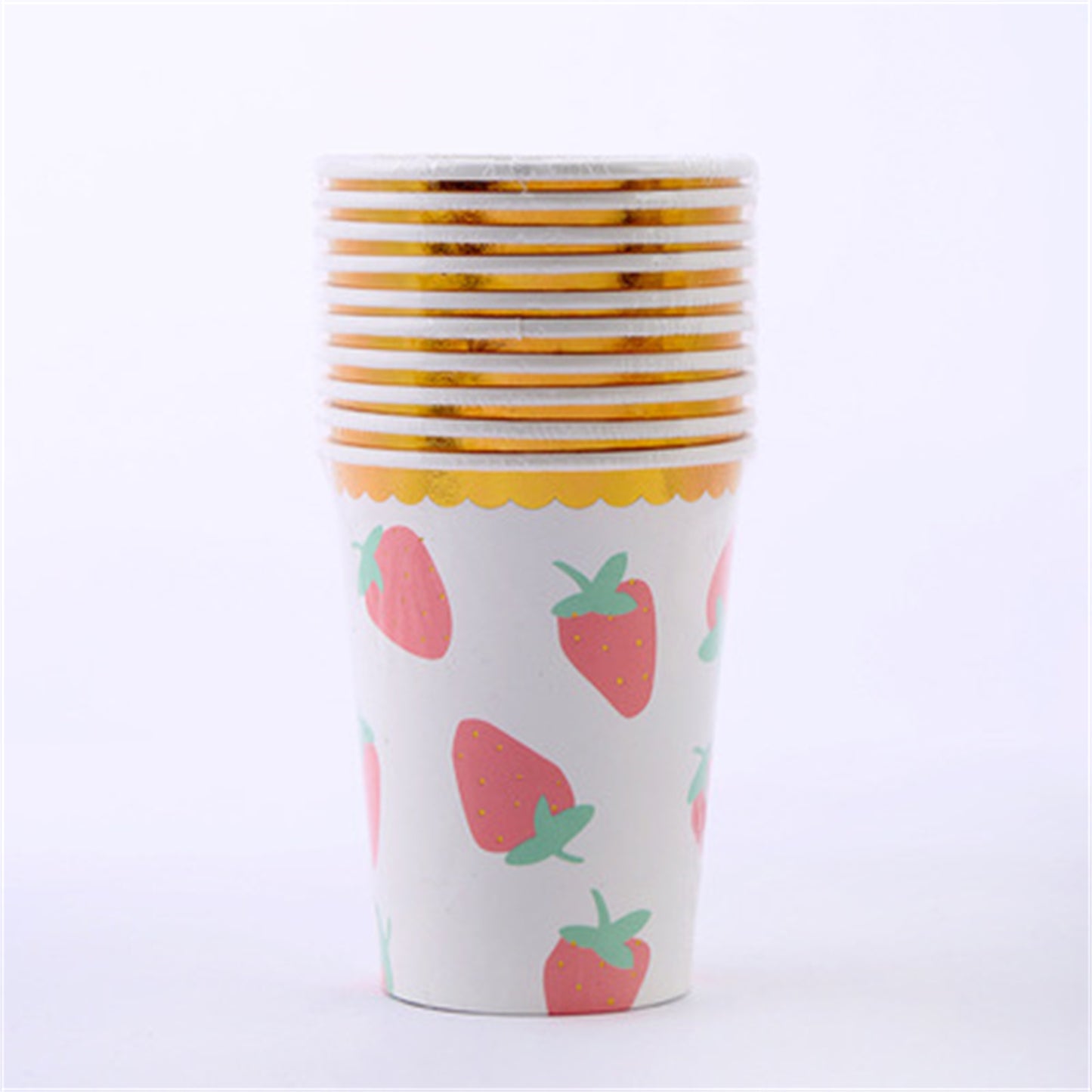 Lemon strawberry disposable paper cup