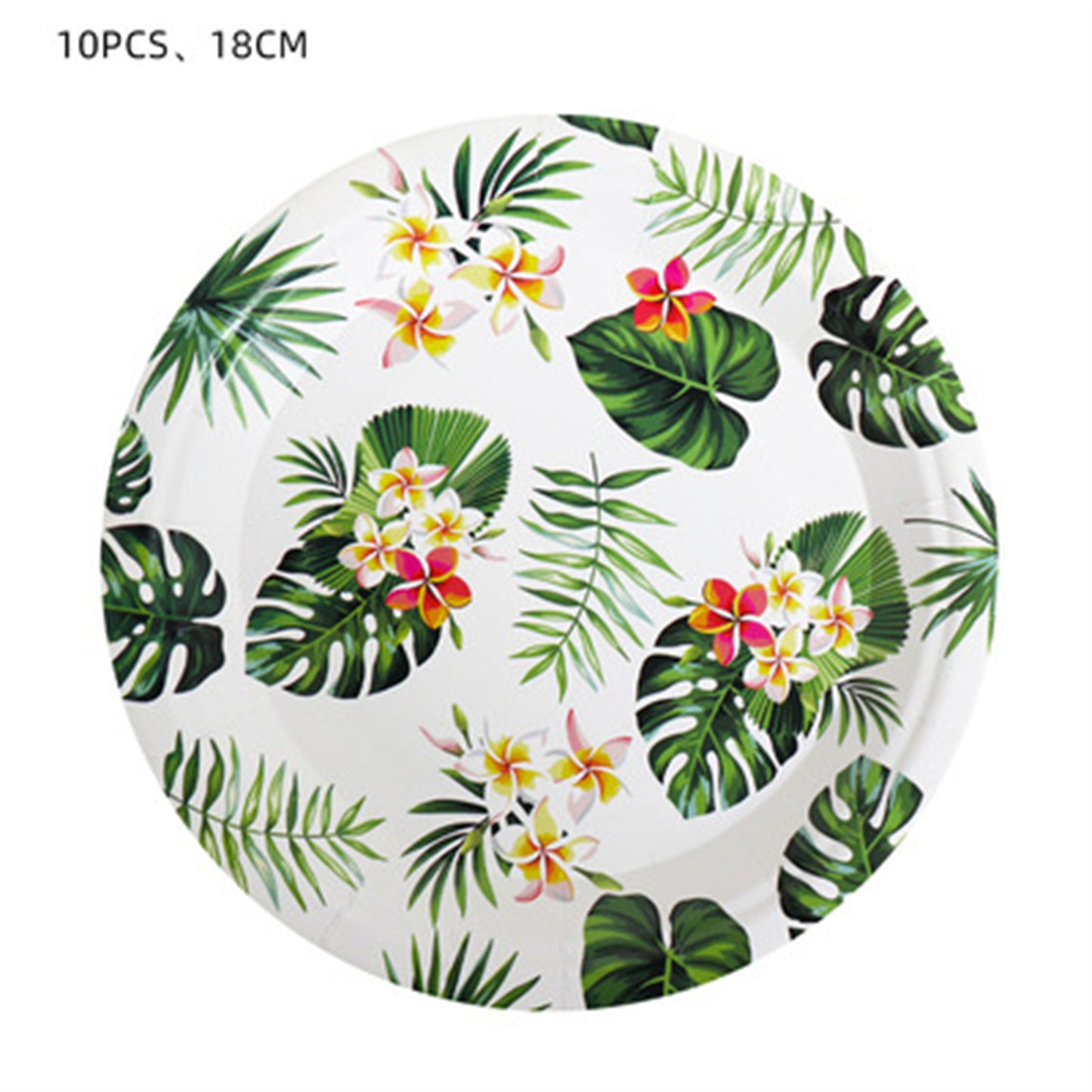 Leaf summer theme paper plate