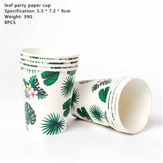 Leaf summer theme paper cup