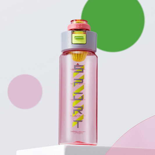 Portable fitness water bottle