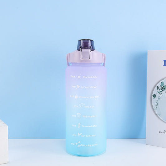 Time scale large capacity water bottle