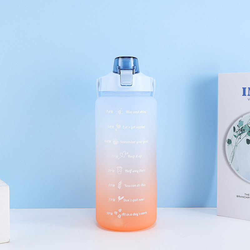 Time scale large capacity water bottle
