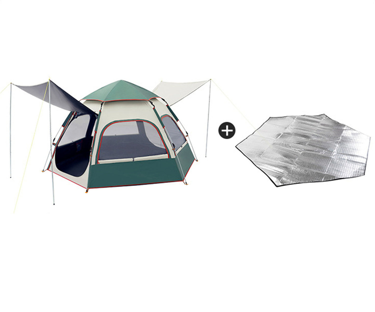Single layer 5-6 person automatic tent