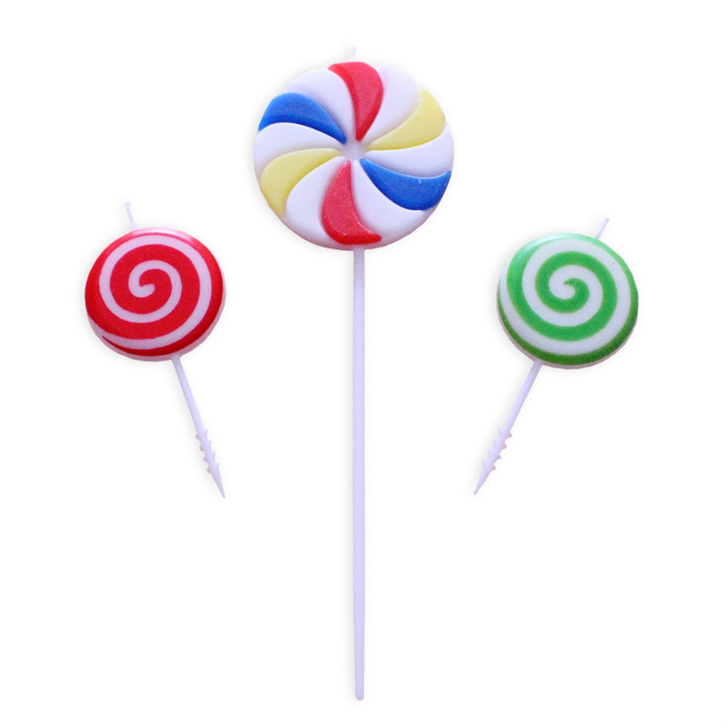 Three-pack lollipop candles
