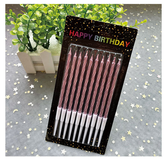 Long Rod threaded birthday candle