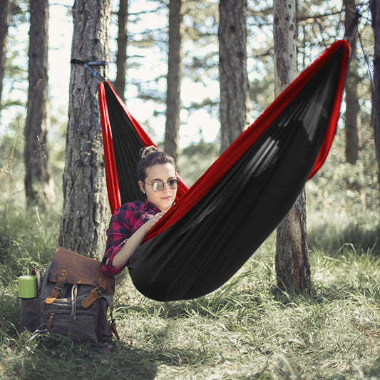 Outdoors single nylon hammock