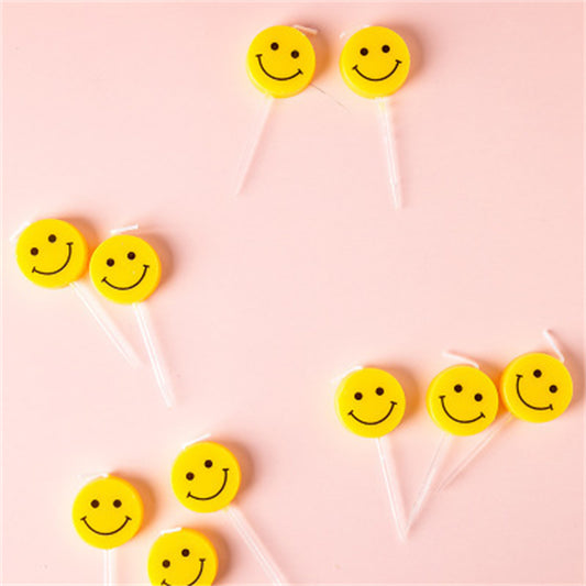Yellow Smiley candle