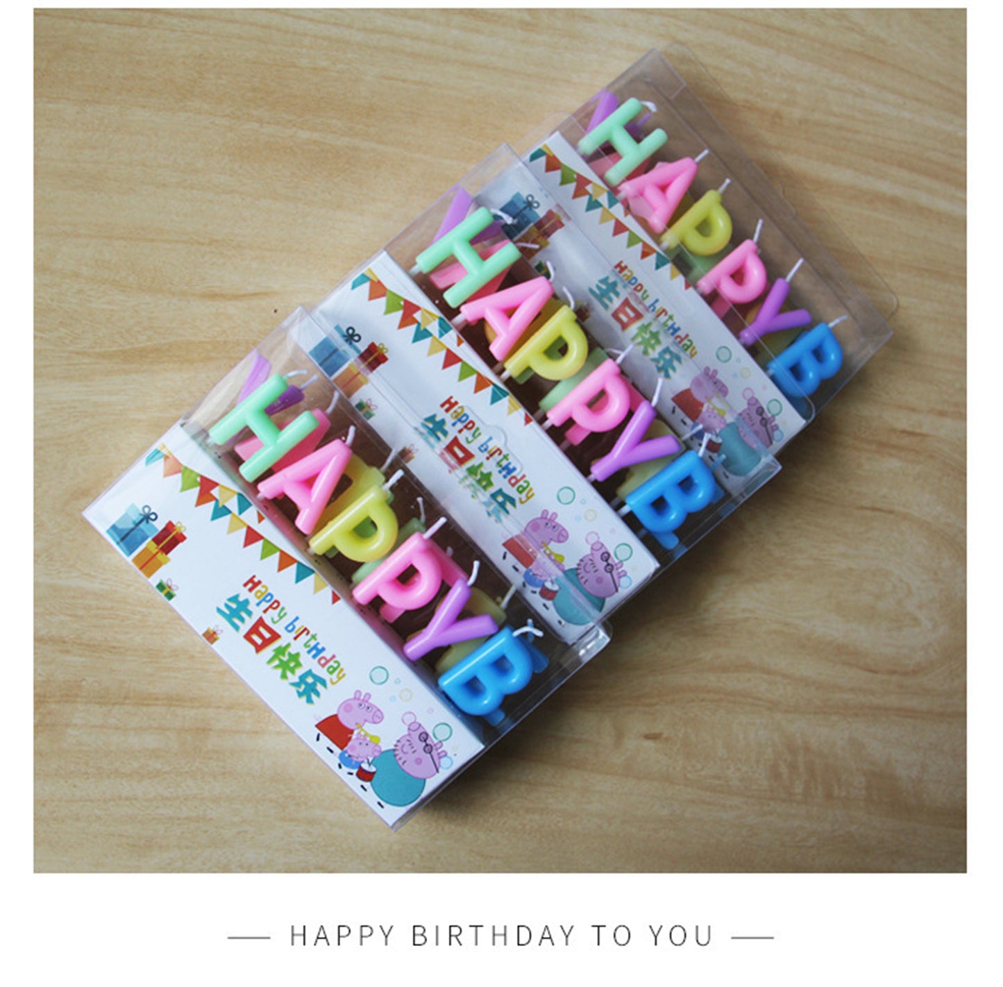 Letter color birthday candle