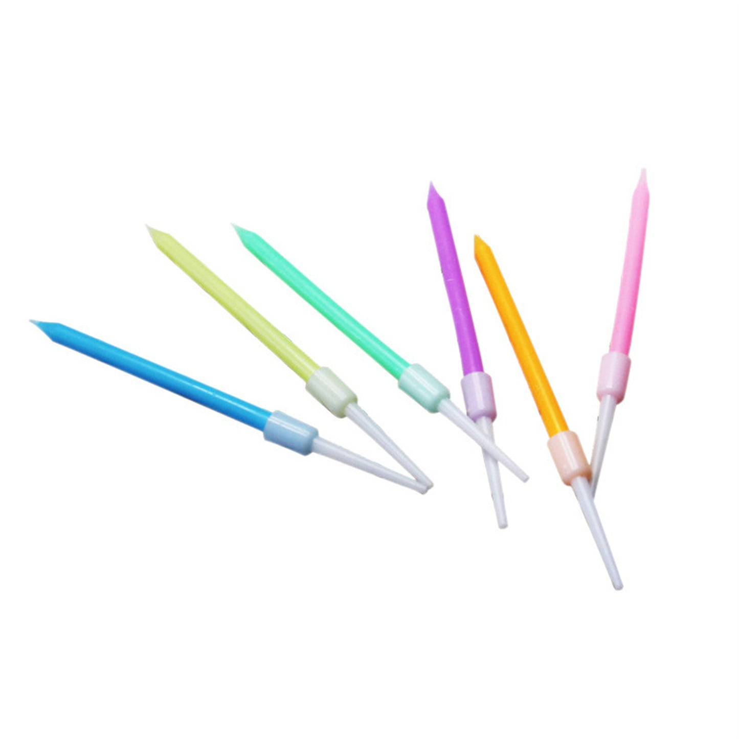 rainbow colored pencil Candle 6pcs