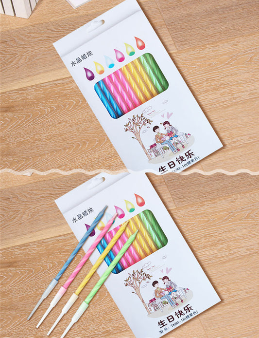 Long support spiral candle 12pcs