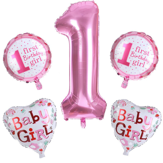 Love five-pointed star number aluminum foil balloon set