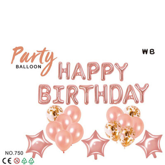 Happy birthday balloon English Letter Set Birthday Balloon Party Balloon Combo