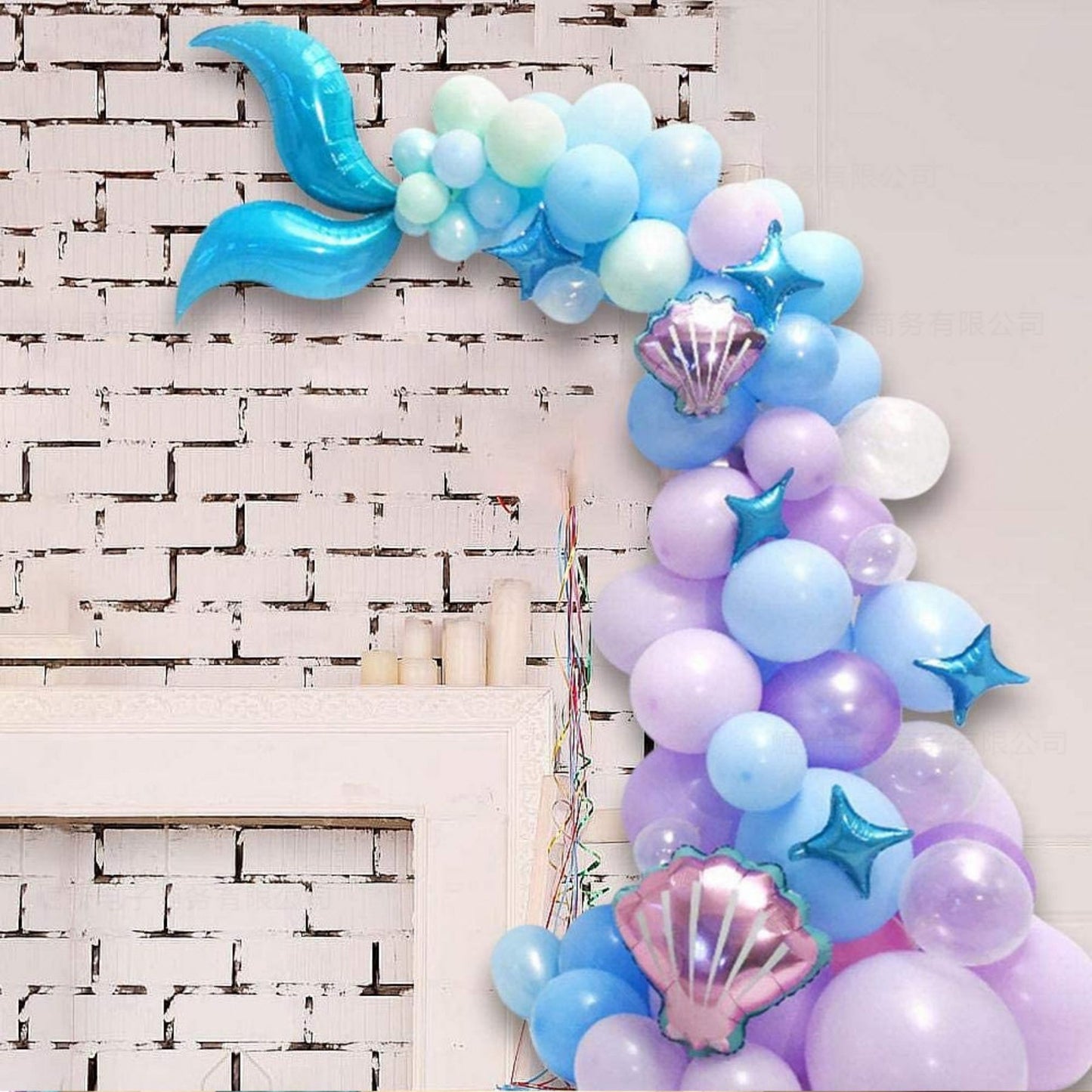 Mermaid tail balloon latex balloon birthday party decorative balloon