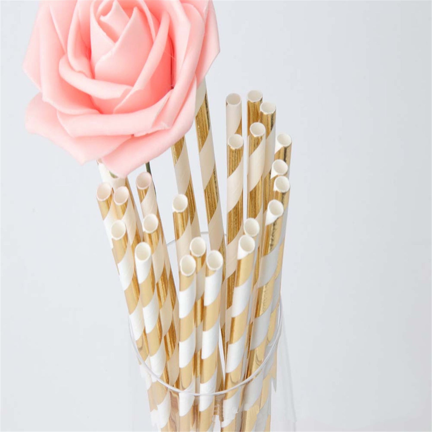 Hot stamping paper straw