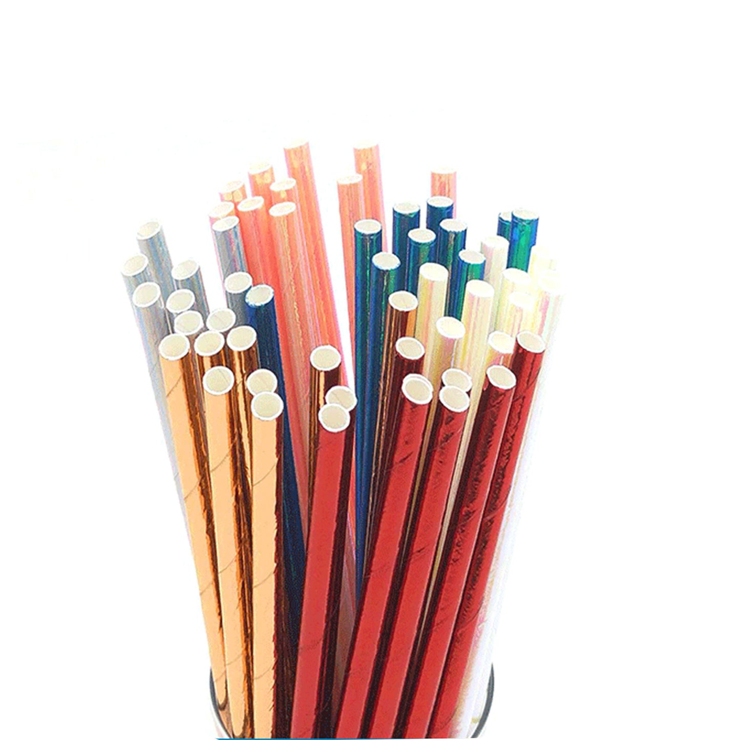 Hot stamping paper straw