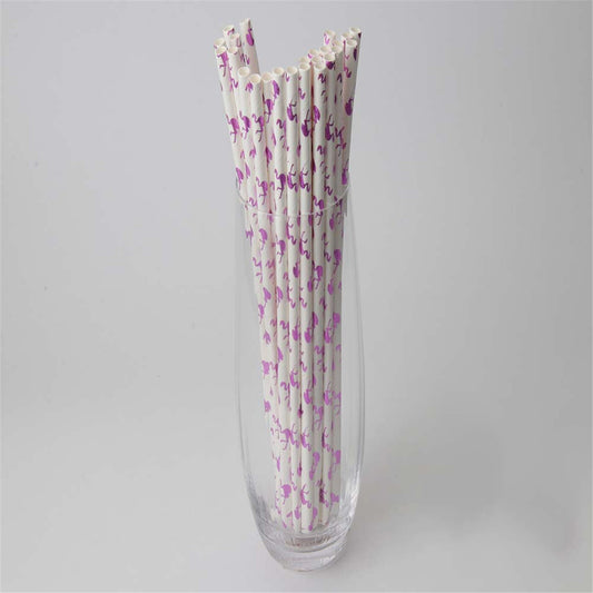 Hot stamping paper straw