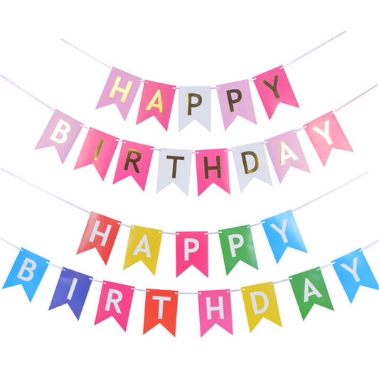 Paper birthday flag