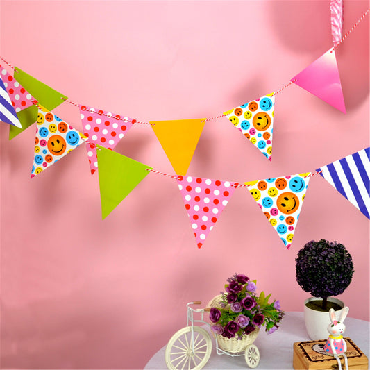 Triangle pull flag Mixed pattern