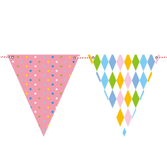 Stripe dots Triangle pull flag