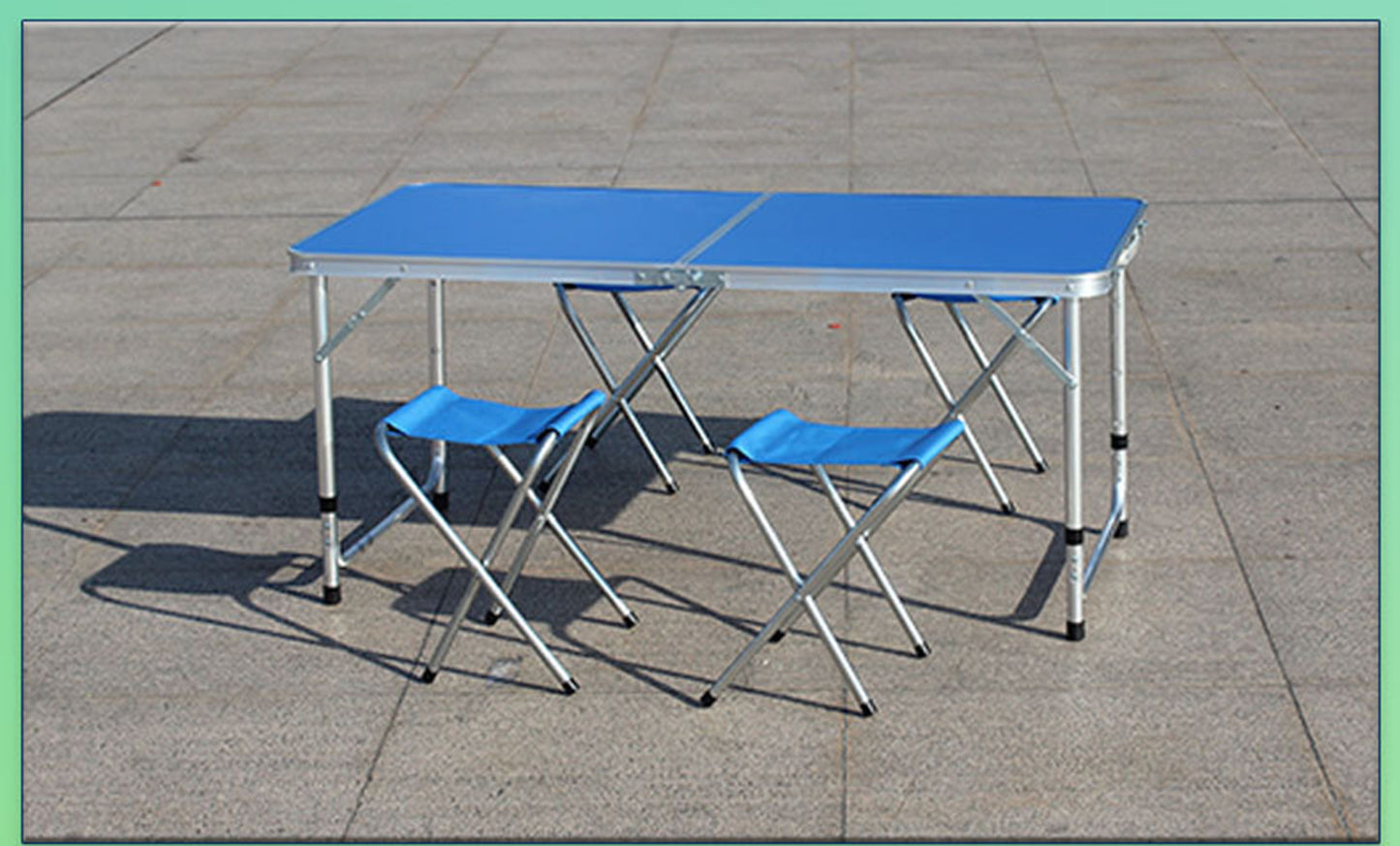 Folding table+4 Aluminum chairs