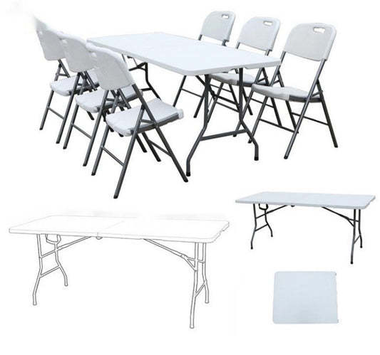 Folding table+Folding 6 chairs