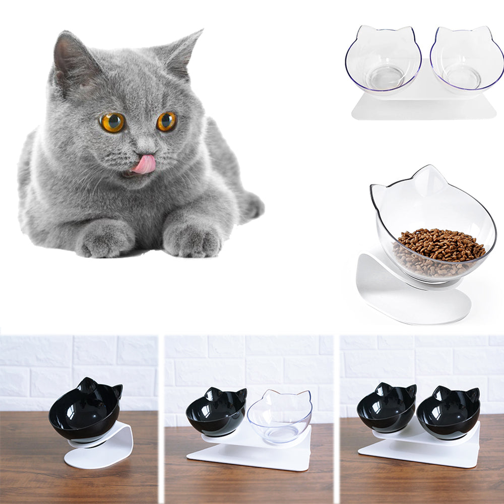 Non-slip Cat Bowls Double Bowls With Raised Stand Pet Food And Water Bowls For Cats Dogs Feeders Cat Bowl Pet Supplies 29
