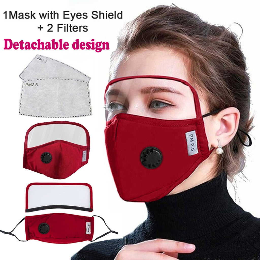 women eyes face shield cotton maske washable reusable faceshield mascarillas dustproof Cosplay Party masque Healthy Care