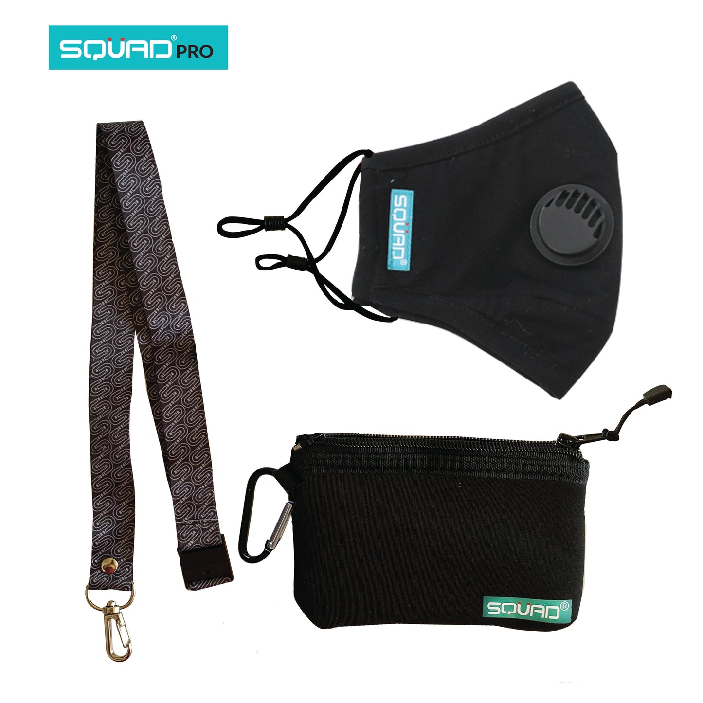 Reusable and Washable Masks. Comes with a Neoprene pouch, carabiner and lanyard for easy storage and mobility